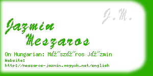 jazmin meszaros business card
